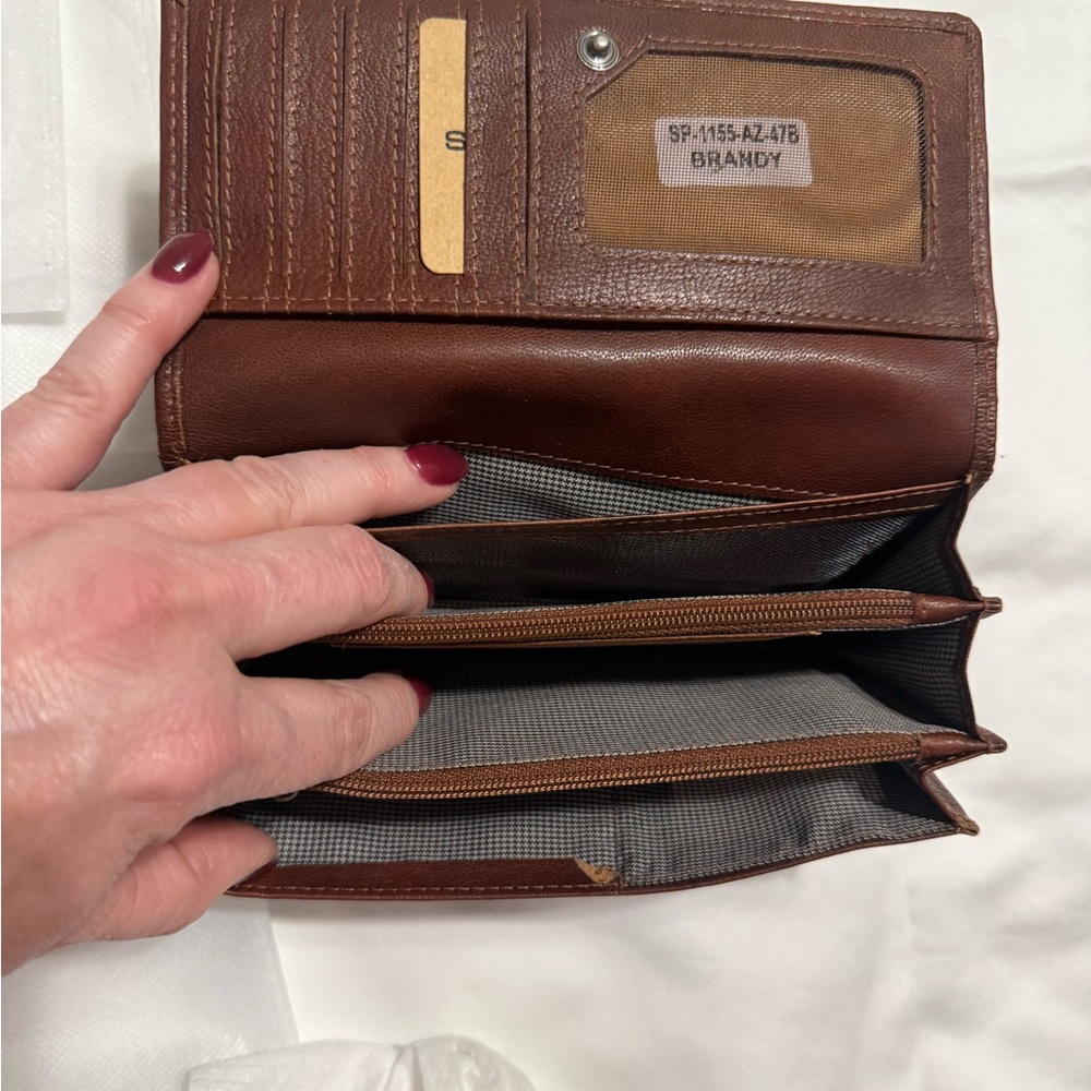 NWT Spikes & Sparrow Brown Leather Wallet - Picture 3 of 16